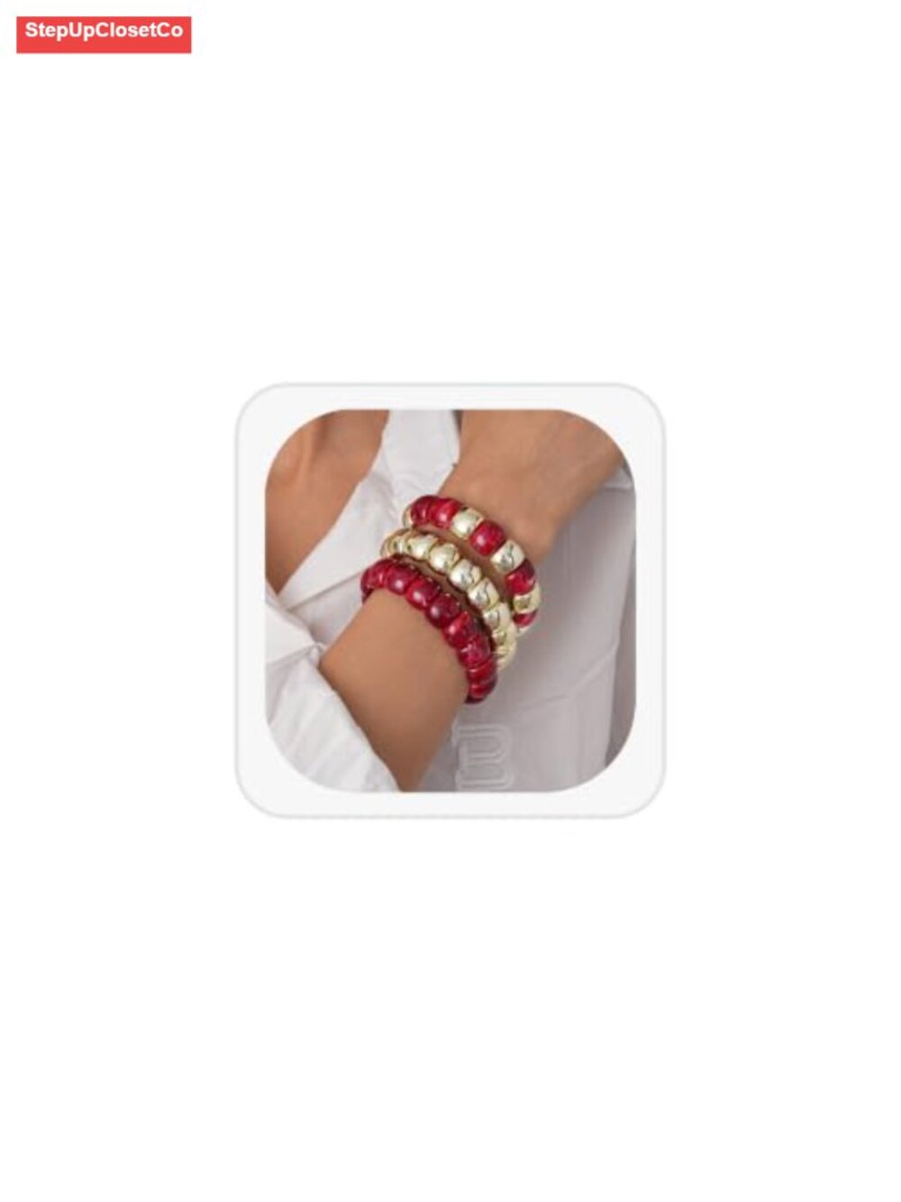 Chunky Beaded Stretch Bracelet